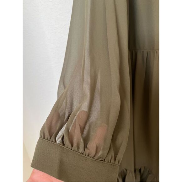 Vince Camuto Plus Size Long-Sleeve Split-Neck Dress NEW - Picture 5 of 9